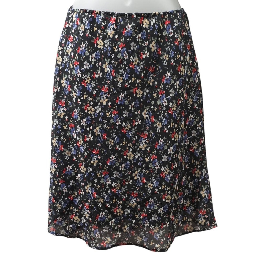 Vintage Floral Midi Skirt Large